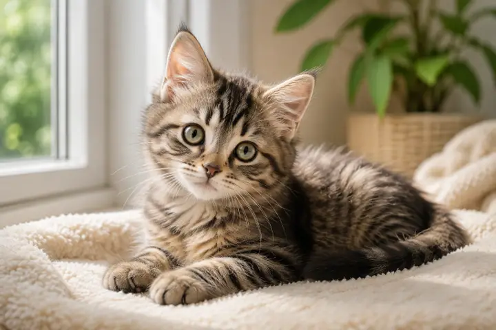 Owner gently holding a relaxed cat paw during a safe nail trim