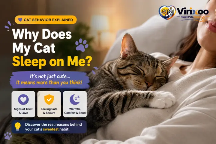 Relaxed cat sleeping comfortably on its owner