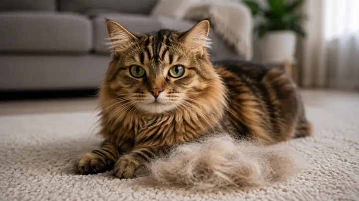 Cat sitting beside a food bowl while an owner monitors its appetite