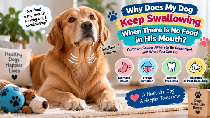 Dog Keep Swallowing When There Is No Food in His Mouth