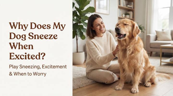 Excited dog playing during a greeting