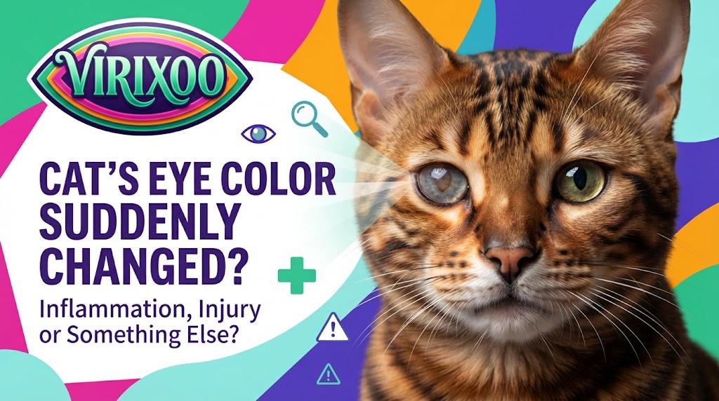 Cat with a subtle new iris color difference between the two eyes in even lighting