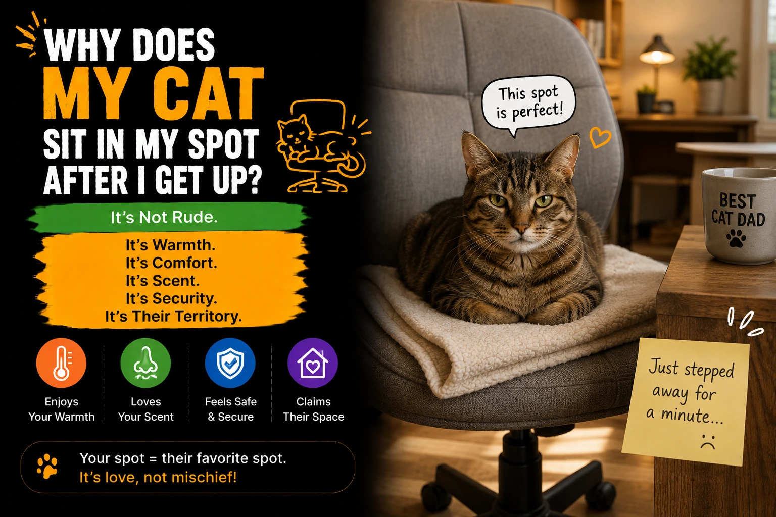 Healthy cat preparing to jump onto a low safe piece of furniture