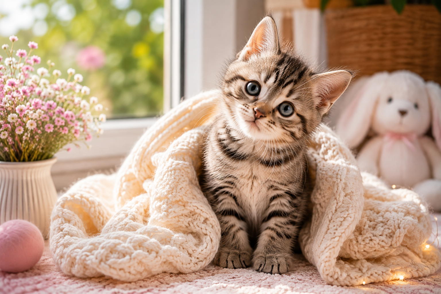 Cat waiting beside a measured food portion while its owner checks feeding routine