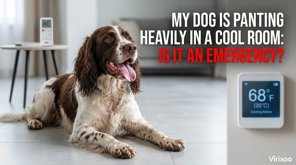 Does My Dog Bring Food Into Another Room Before Eating while an owner observes the dog calmly for relevant changes