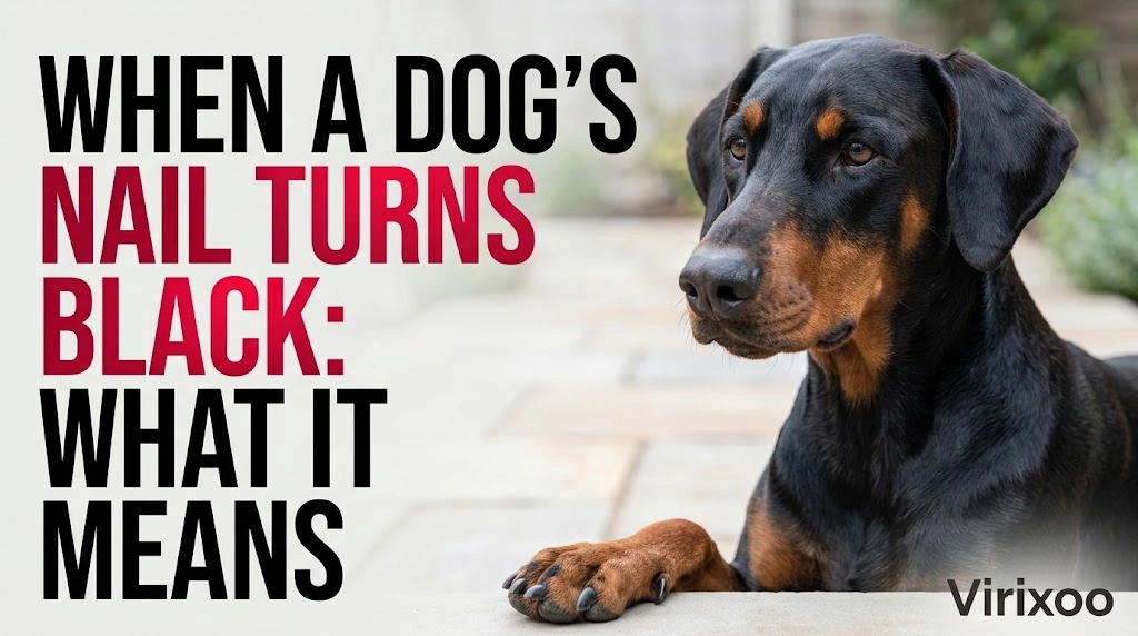 Is My Dog’s Nail Turning Black while an owner observes the dog calmly for relevant changes