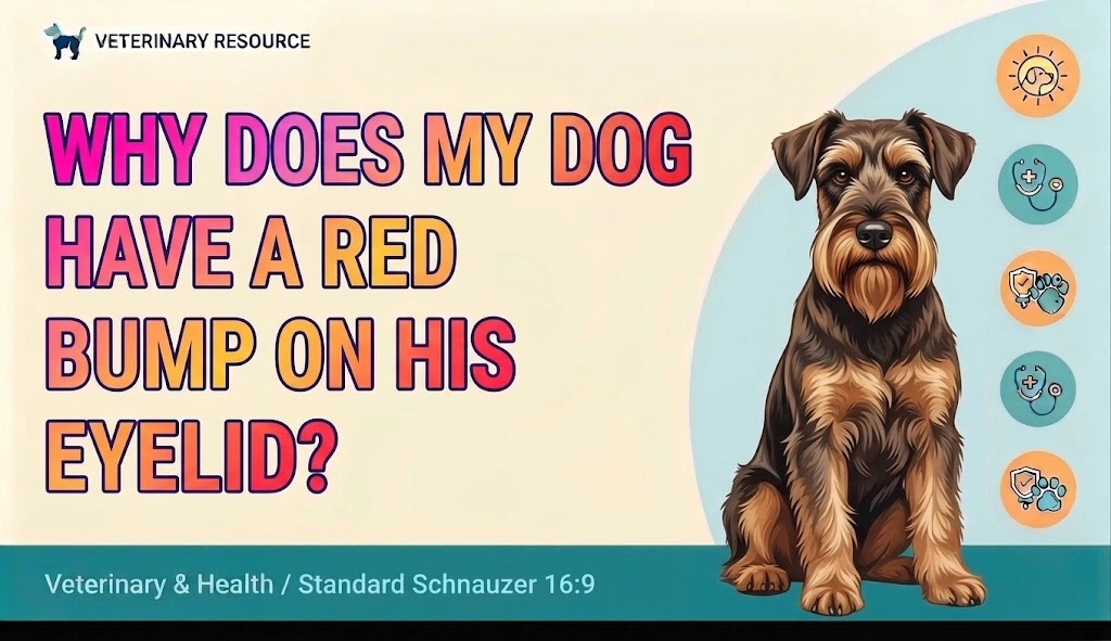 Does My Dog Have a Red Bump on His Eyelid while an owner observes the dog calmly for relevant changes