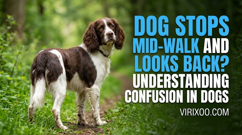 Does My Dog Suddenly Stop Mid-Walk and Look Back at Me while an owner observes the dog calmly for relevant changes