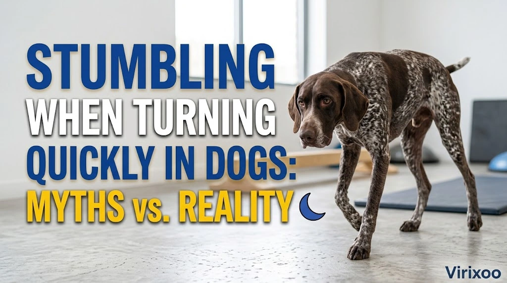 Does My Dog Stumble When Turning Around Quickly while an owner observes the dog calmly for relevant changes