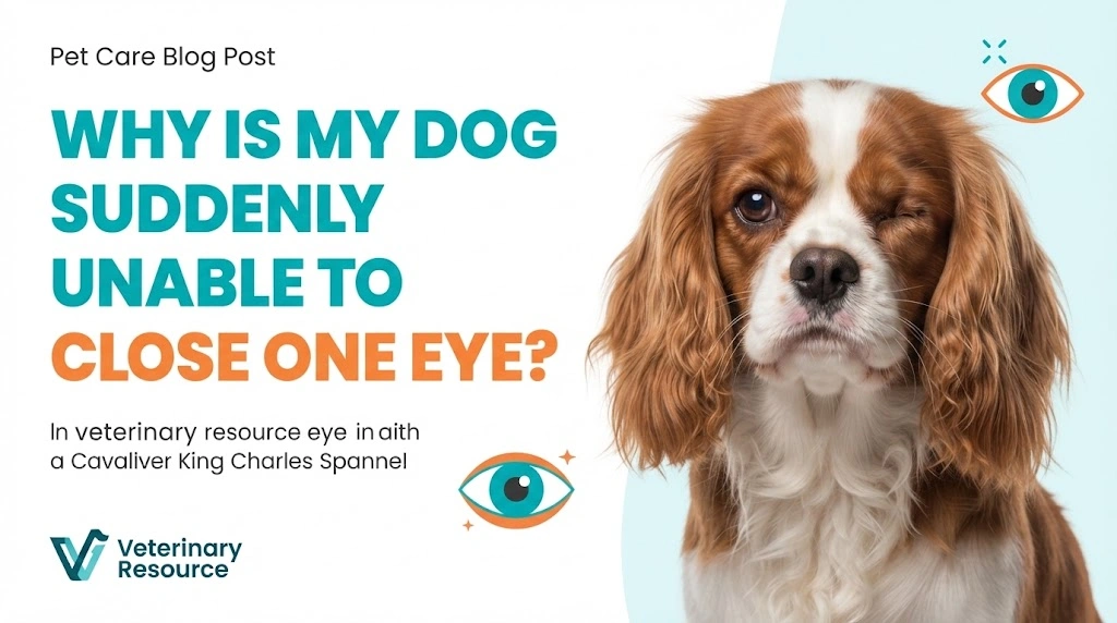 Is My Dog Suddenly Unable to Close One Eye while an owner observes the dog calmly for relevant changes