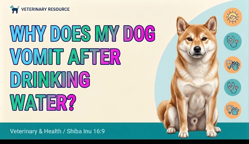 Does My Dog Vomit Immediately After Drinking Water while an owner observes the dog calmly for relevant changes