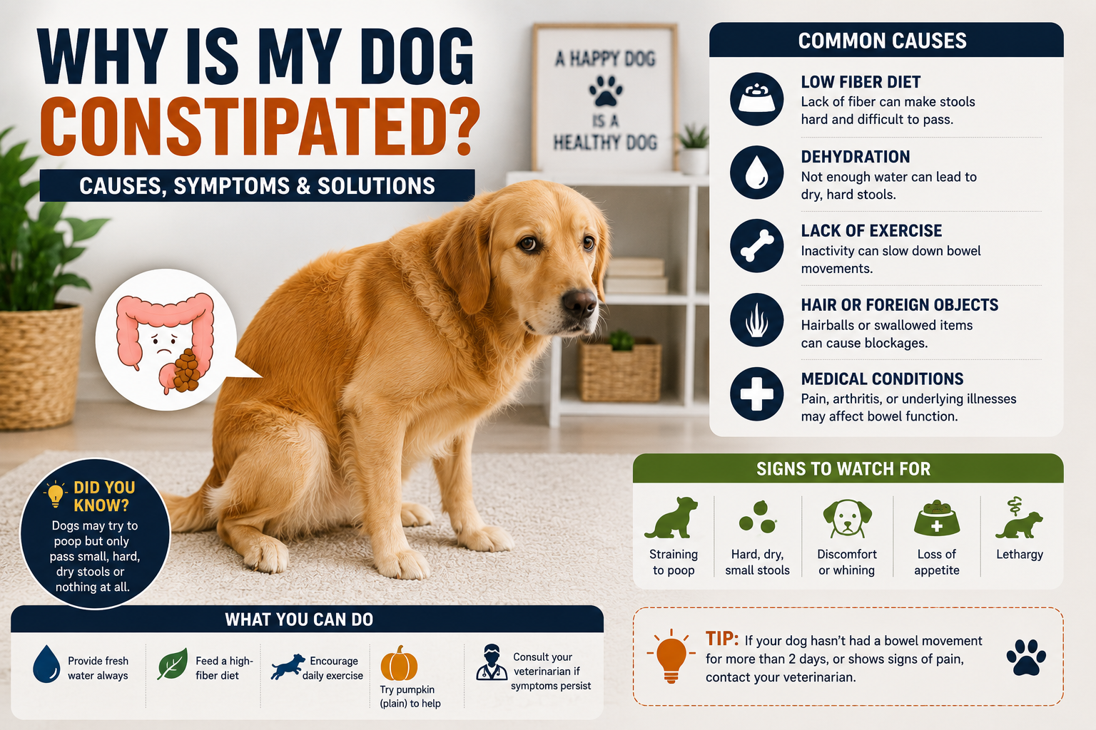 Dog owner monitoring bowel movements during a calm outdoor walk