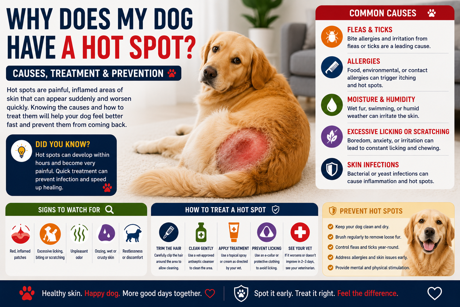 Dog standing beside a measured food portion while its owner checks body condition